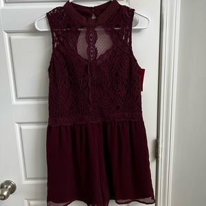 NWT- Maroon romper